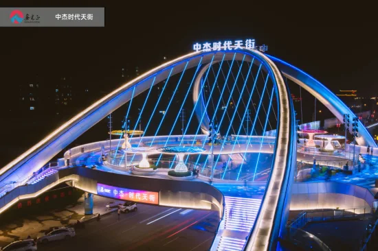 중국 제조업체 맞춤형 디자인 고가도로 교차로 철골 구조 교량